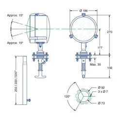 Projecteur halogène 180CB Eclairage & Lampe·Projecteur De Route