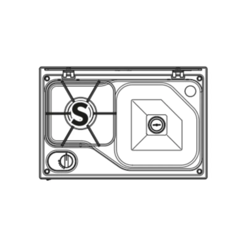 Best CVC1525G | Combiné évier 1 feux gaz Appareil De Cuisson Intérieur·Combiné Évier Gaz