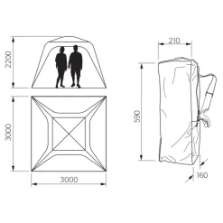 Sale Compact Camp Shelter Abri, Séjour & Parevent·Toile D'Ombrage, Tarps & Tonnelle|Vie En Plein Air·Paravent, Toile D'Ombrage & Tonnelle