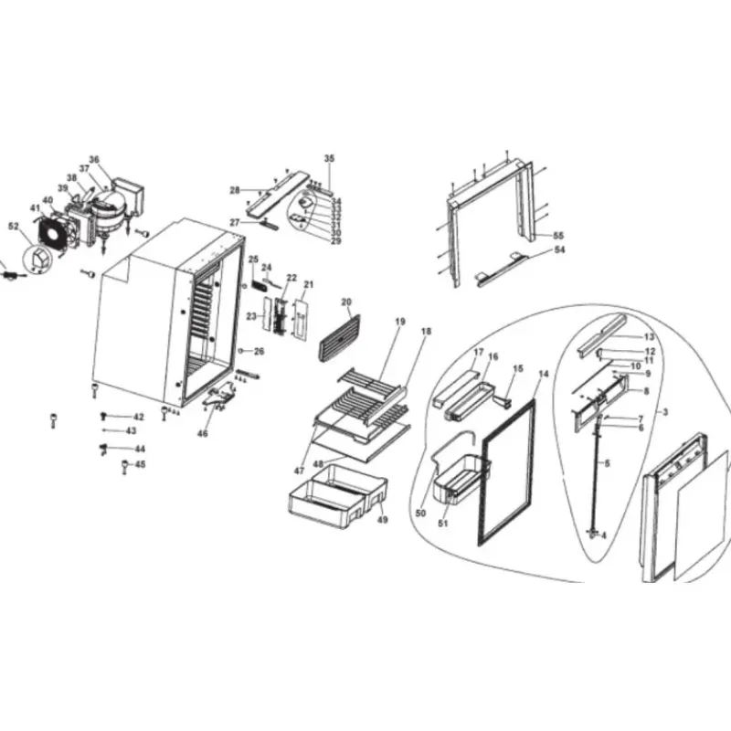 Outlet Pièce détachée CoolMatic CRX 110 Réfrigérateur·Pièce Détachée Réfrigérateur|Réfrigérateur·Pièce Détachée Réfrigérateur