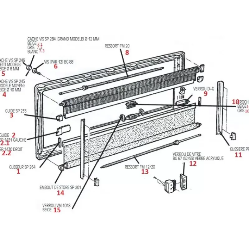Discount SEITZ Pièces détachées baies S3 / S4 Fenêtre & Baie·Pièce Détachée Baie & Fenêtre