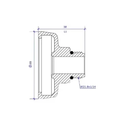 Adaptateur France pour coupelle GPL W 21,8*DREHMEISTER Discount
