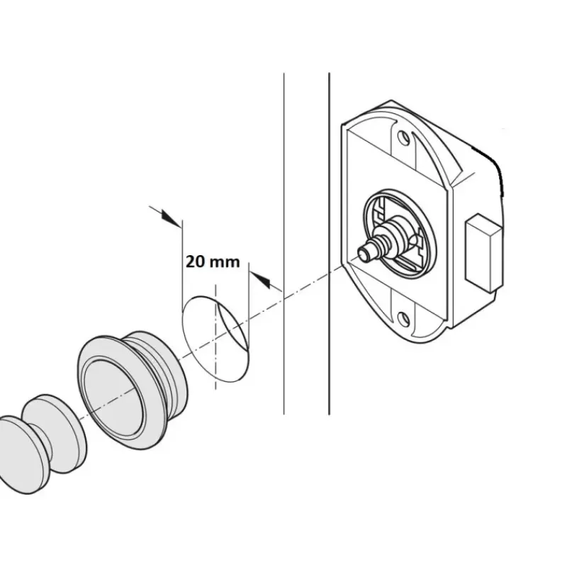 EA Serrure push-lock petit modèle*Euro Accessoires Hot