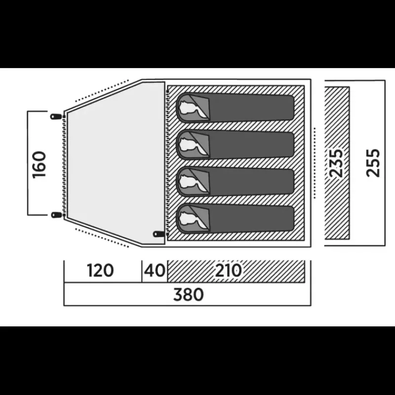 Best Kinn 4 Toile De Tente À Armature·Tente 4 Personnes