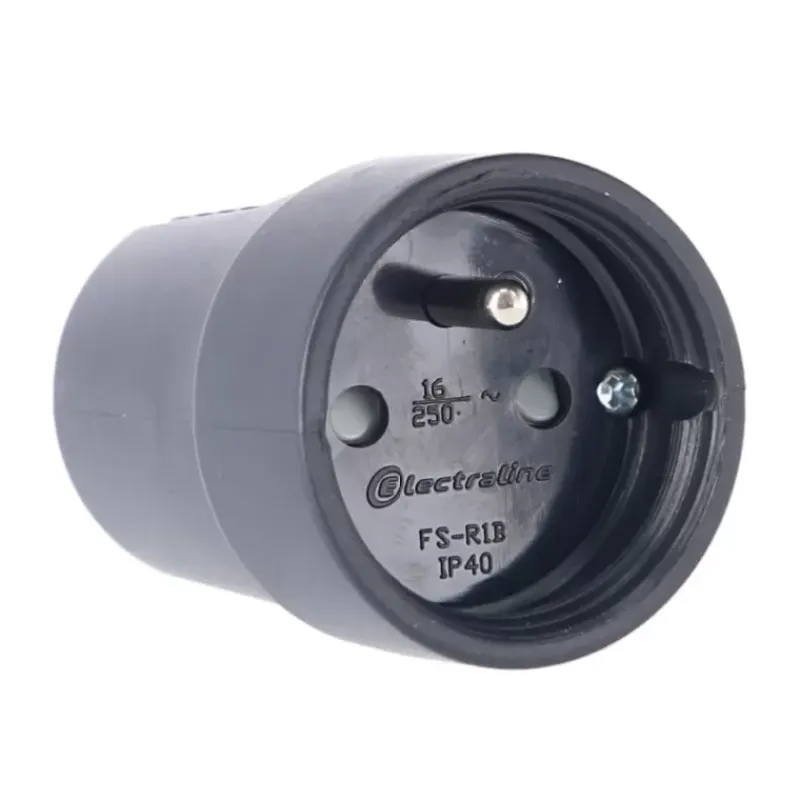 Fiche caoutchouc 16A / 230V - IP44*Electraline Online