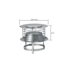 Outlet ELM LEBLANC Cheminée Alu ø 83 à 111 mm Chauffe-Eau·Accessoire & Pièce Chauffe-Eau