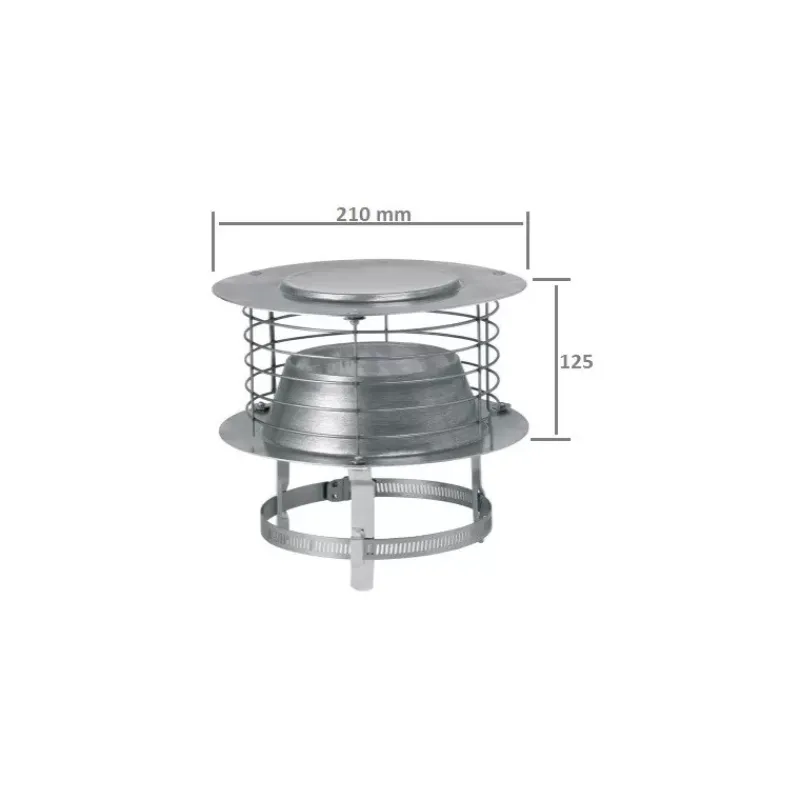 Outlet ELM LEBLANC Cheminée Alu ø 83 à 111 mm Chauffe-Eau·Accessoire & Pièce Chauffe-Eau