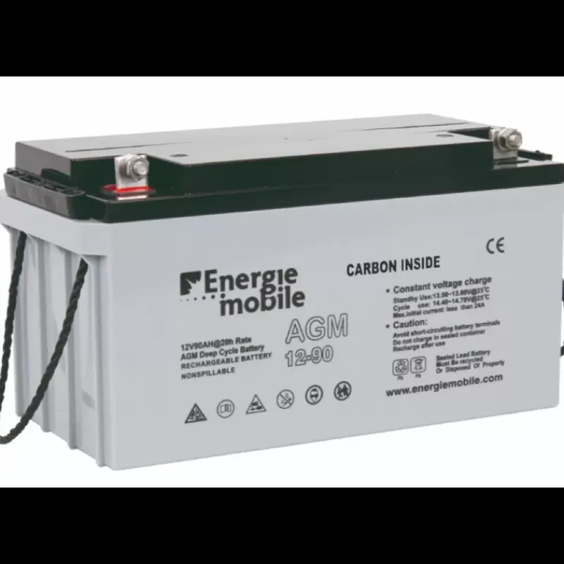 EM Batterie AGM plomb carbone 90Ah*Energie Mobile Sale