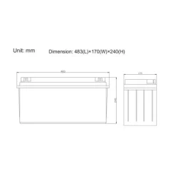EM Batterie GEL plomb carbone 165 Ah*Energie Mobile Clearance