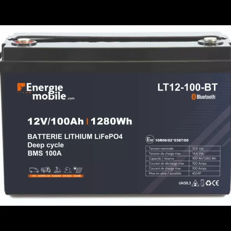 EM Batterie Lithium LT 12-100 BT 12 V | 1280 Wh*Energie Mobile Best