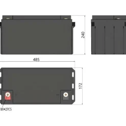 EM Batterie Lithium LTPRO12-200 Ah HD-BT - 2560 Wh*Energie Mobile New