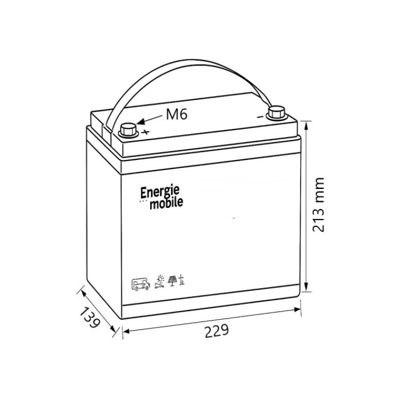 EM Batterie Lithium LTPRO 12-60 AH HD-P-BT - 768 Wh Batterie·Batterie Lithium|Batteries·Batterie Lithium