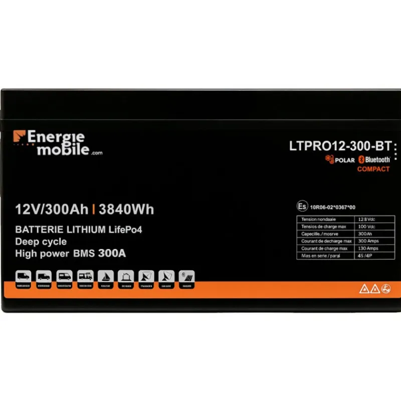 Clearance EM Batterie Lithium LTPRO 12-300Ah HD-P-BT - 3840 Wh Batterie·Batterie Lithium|Batteries·Batterie Lithium