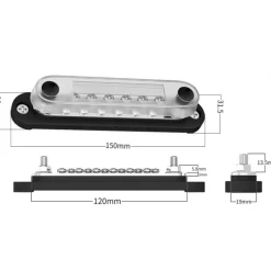 EM Busbar 2 x M6 + 12 x M4 | 150 A*Energie Mobile Online