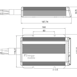 EM Chargeur booster CB12-40 MPPT Production Électrique·Chargeur Dc/Dc Booster|Solaire·Régulateur De Charge