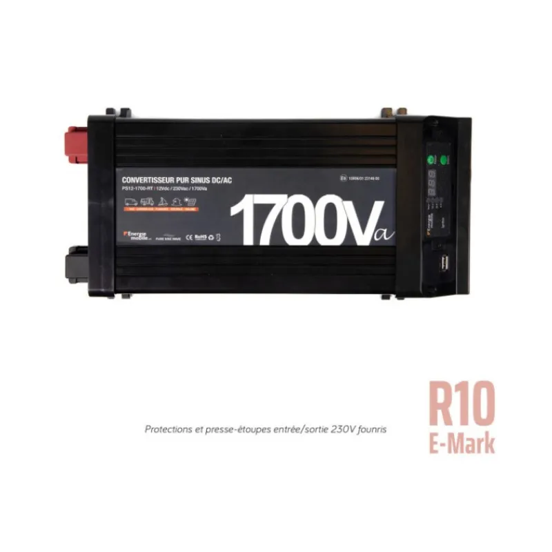EM Convertisseur sinusoïdal DC-AC | PS RT-V2 | 1700 Va*Energie Mobile Discount