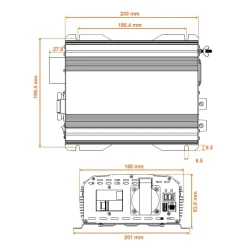 Sale EM Convertisseur sinusoïdal DC-AC | PSW DIF-V2 700 Va Electricité & Éclairage·Convertisseur 12V/230V|Production Électrique·Convertisseur Dc-Ac