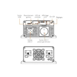EM Convertisseur sinusoïdal DC-AC | PS RT-V2 | 1200 Va Production Électrique·Convertisseur Dc-Ac|Production Électrique·Convertisseur Dc-Ac