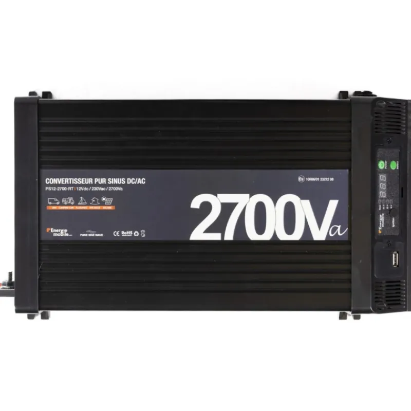 EM Convertisseur sinusoïdal DC-AC | PS RT-V2 | 2700 Va*Energie Mobile Best