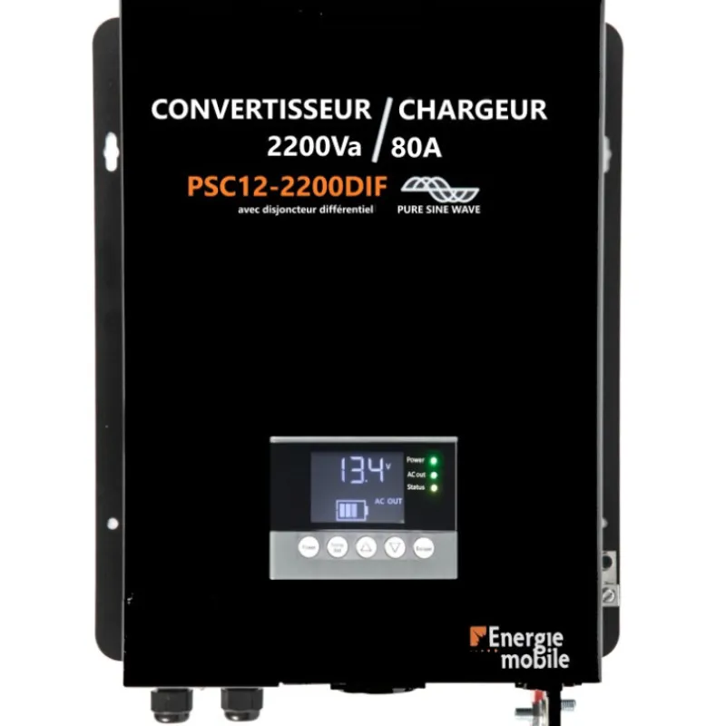 EM Convertisseur/Chargeur sinusoïdal DC-AC | PSC12-2200DIF*Energie Mobile New