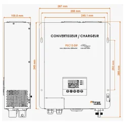 EM Convertisseur/Chargeur sinusoïdal DC-AC | PSC12-2200DIF*Energie Mobile New