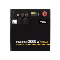 EM Générateur lithium 230V POWERBOX|3000 W / 240 Ah*Energie Mobile