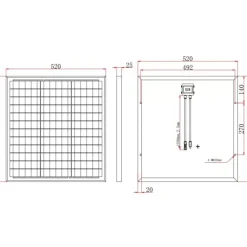 Outlet EM Kit solaire CC 50-A PERC MPPT Energie Solaire·Kit Panneau Solaire Rigide