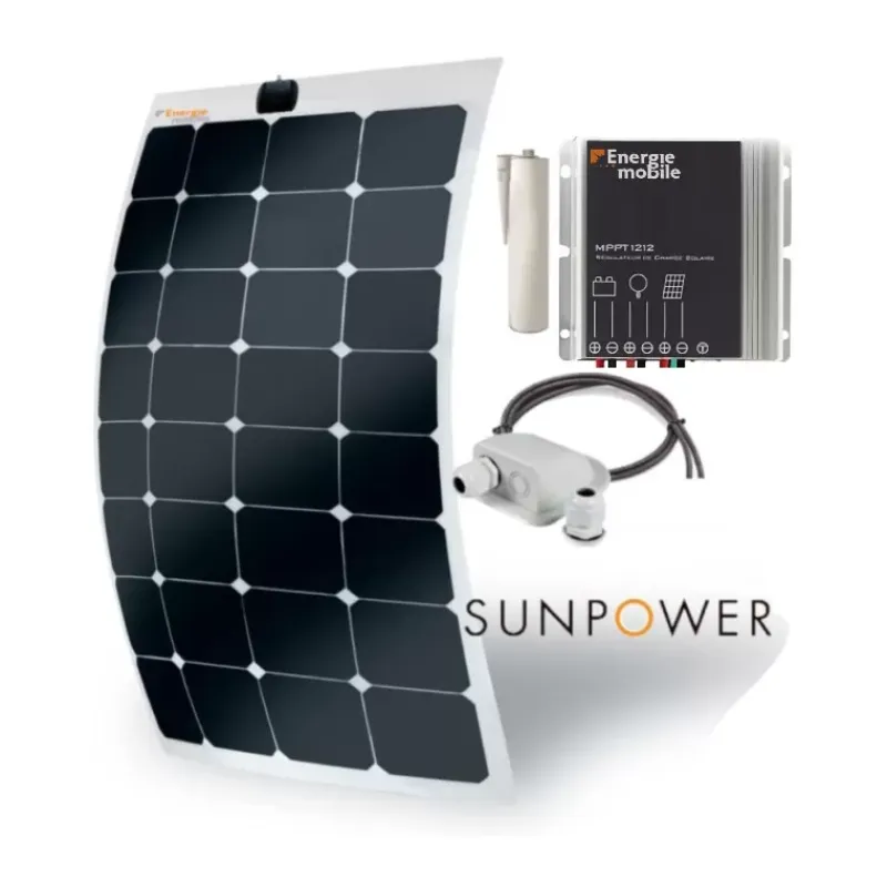 Best EM Kit solaire XFLEX 125 W / MPPT Solaire·Kit Panneau Solaire Flexible|Energie Solaire·Kit Panneau Solaire Souple