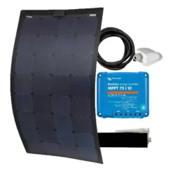 EM Kit solaire X-flex ETFE noir 116 W long - VICTRON Bluesolar MPPT 75/10*Energie Mobile - Victron Energy Hot