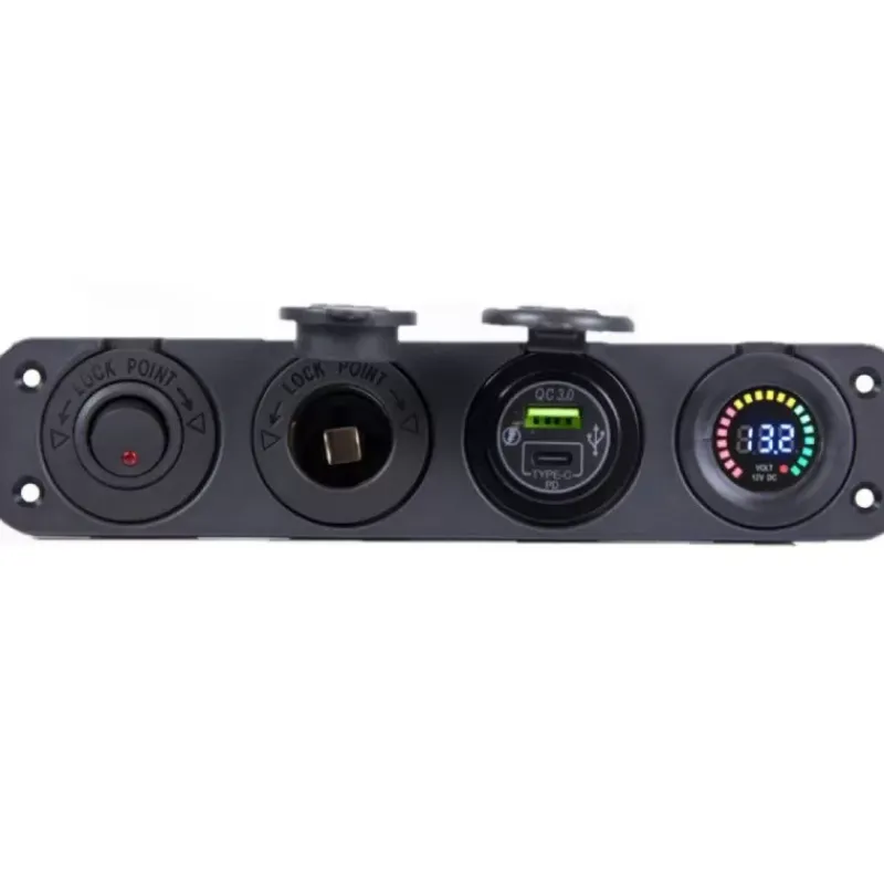 EM Mini tableau L 12V + USB/C + Voltmètre Pro DC*Energie Mobile Best