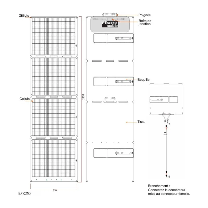 Online EM Panneau solaire pliable BFX-210 Solaire·Panneau Pliable & Kit Solaire Mobile|Energie Solaire·Panneau & Kit Solaire Portatif