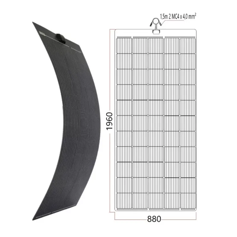 EM Panneau solaire souple PERC 350 W Noir*Energie Mobile Best