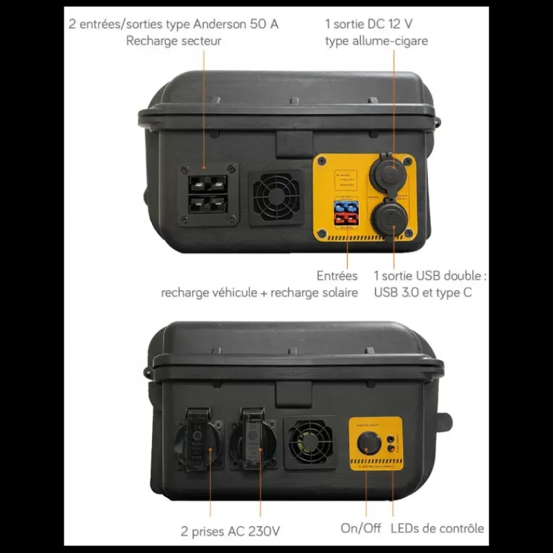 Hot EM Powercase PK1600-100 | 1280 Wh Electricité & Éclairage·Batterie Nomade & Groupe Électrogène Solaire|Batterie·Batterie Nomade Et Station D'Énergie