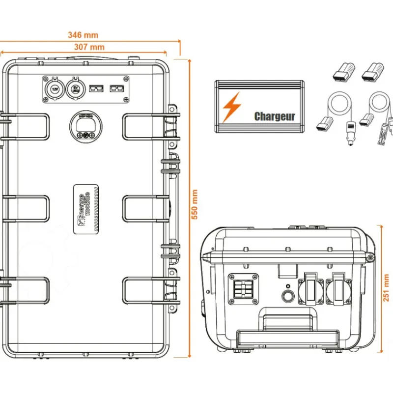 Best EM Powercase PK2500-200 | 2560 Wh Electricité & Éclairage·Batterie Nomade & Groupe Électrogène Solaire|Batterie·Batterie Nomade Et Station D'Énergie