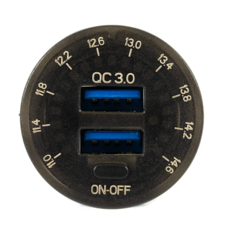 Sale EM Prise 2 x USB et voltmètre 12V DC Distribution & Protection·Prise Et Fiche Dc (Allume Cigare, 12V, Usb...)|Distribution & Protection·Contrôleur De Batterie & Indicateur De Charge