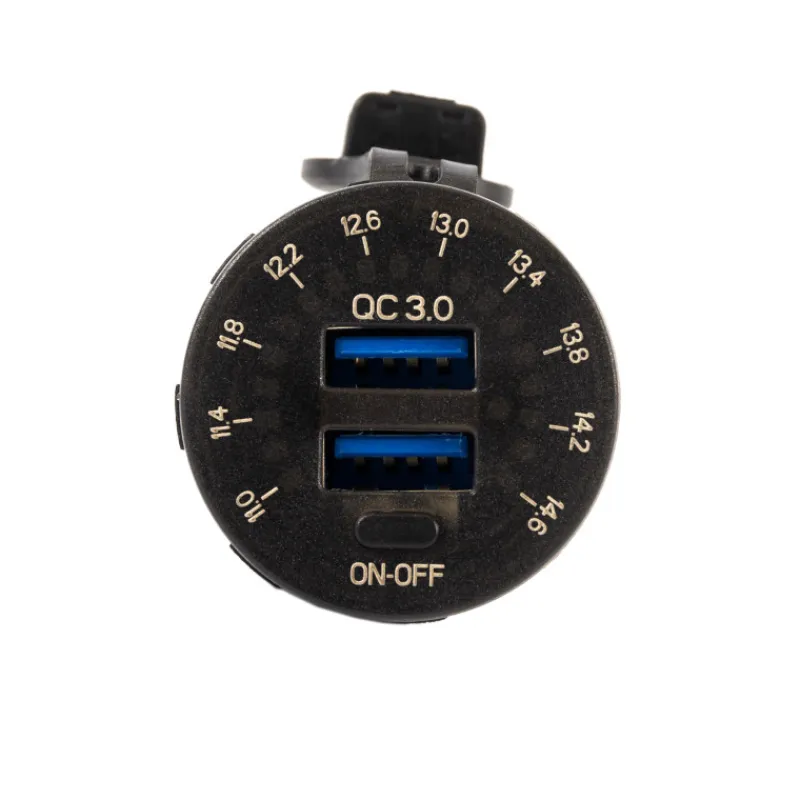 Sale EM Prise 2 x USB et voltmètre 12V DC Distribution & Protection·Prise Et Fiche Dc (Allume Cigare, 12V, Usb...)|Distribution & Protection·Contrôleur De Batterie & Indicateur De Charge