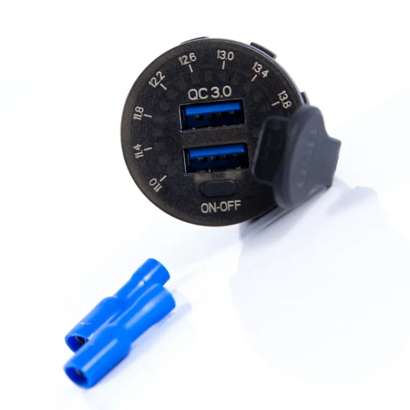 Sale EM Prise 2 x USB et voltmètre 12V DC Distribution & Protection·Prise Et Fiche Dc (Allume Cigare, 12V, Usb...)|Distribution & Protection·Contrôleur De Batterie & Indicateur De Charge