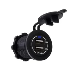 Best EM Prise double USB 2.4 12V DC Distribution & Protection·Prise Et Fiche Dc (Allume Cigare, 12V, Usb...)|Distribution & Protection·Fiche Et Prise Dc (Allume Cigare, 12V, Usb...)