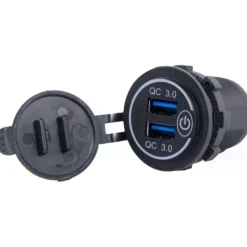 Hot EM Prise double USB 3.0 12V DC avec inter Distribution & Protection·Prise Et Fiche Dc (Allume Cigare, 12V, Usb...)|Distribution & Protection·Fiche Et Prise Dc (Allume Cigare, 12V, Usb...)