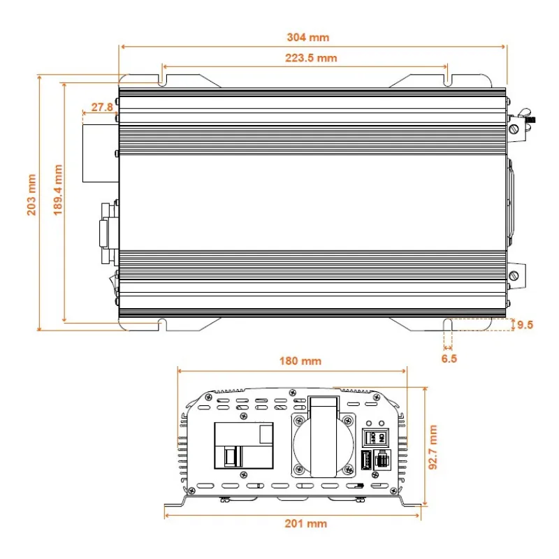 EM PSW DIF-V2 1600 Va | Convertisseur sinusoïdal DC-AC*Energie Mobile Hot