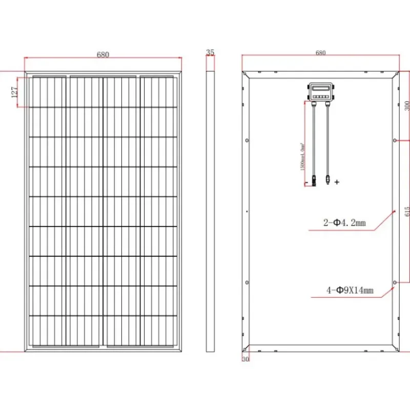 Hot EM Série A-PERC 165 W Solaire·Panneau Solaire Rigide|Energie Solaire·Panneau Solaire