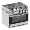 Hot Grand large 3 feux | four inox | avec grill Cuisson Intérieure, Réchaud Et Réchaud-Four·Réchaud Four Gaz Et Cuisinière