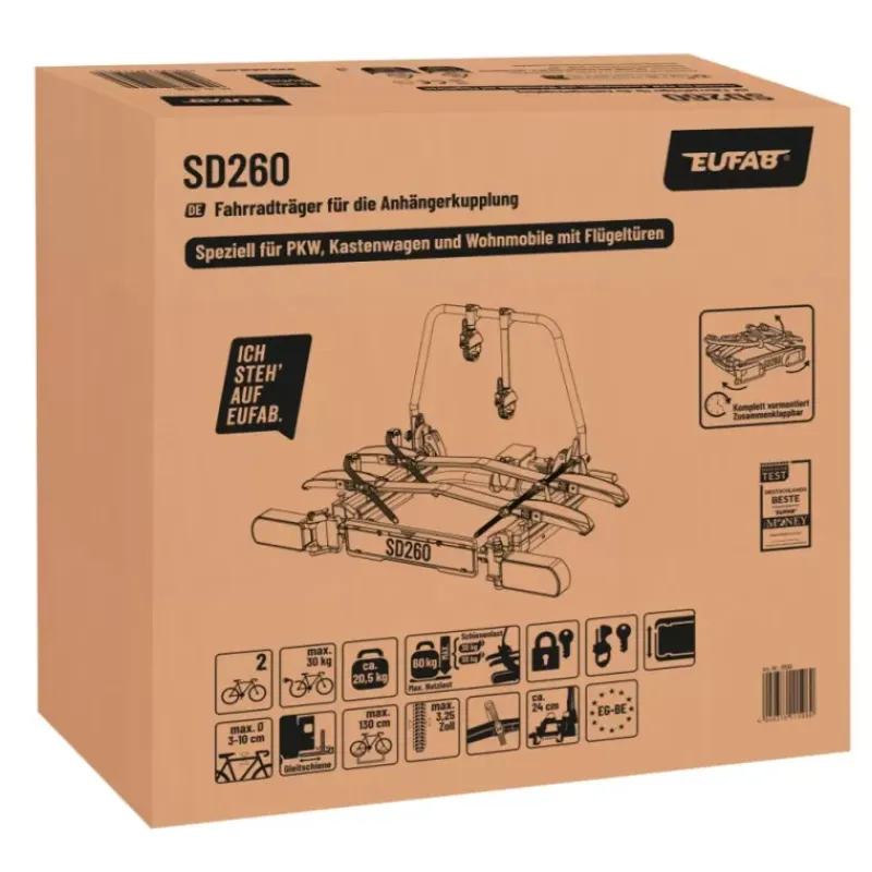 Porte vélos noir SD260*Eufab Sale