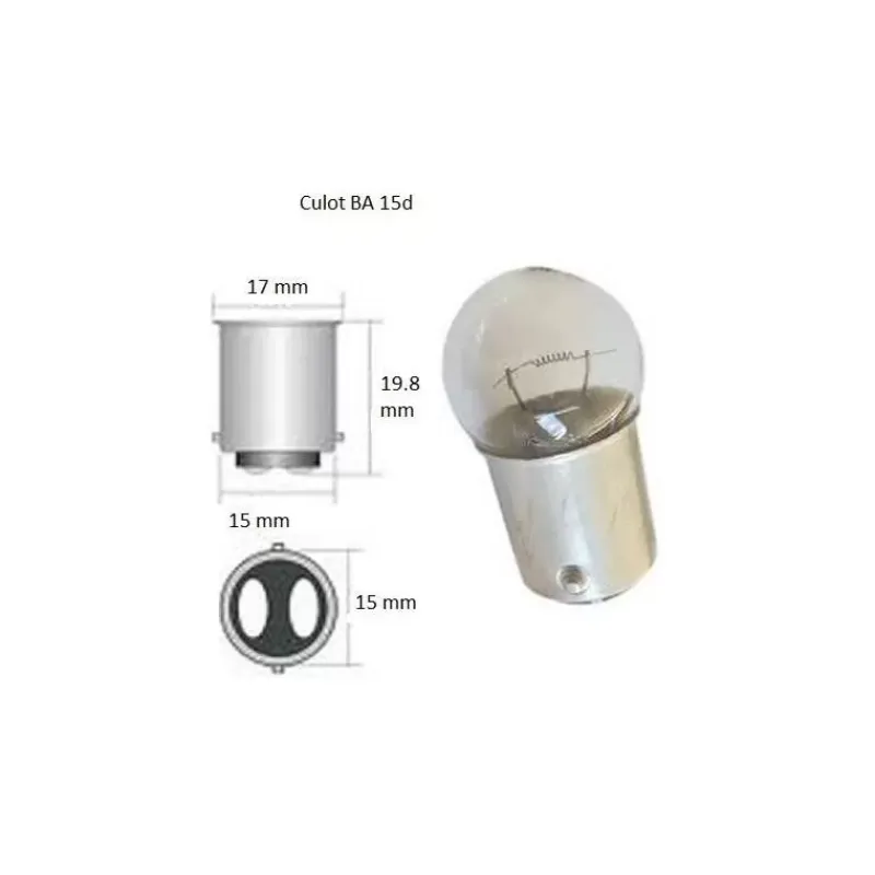 Ampoule 12V/10W Culot BA 15D*Euromarine New