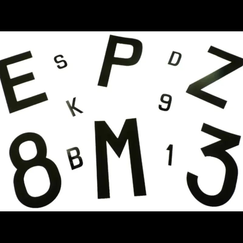 Lettre adhésive 70 mm | noire*Euromarine Hot