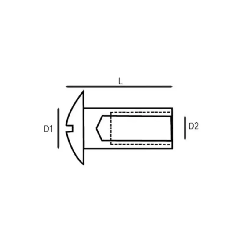 Vis canon ø 6 mm inox tête fendue*Euromarine Discount
