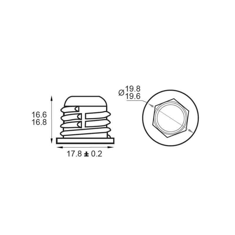 Hot Clip femelle PC-F1A | Standard Range Visseries·Boulonnerie En Nylon|Visseries·Divers : Vis Canon, Goupille, Tige Filetée, Goupille, Insert