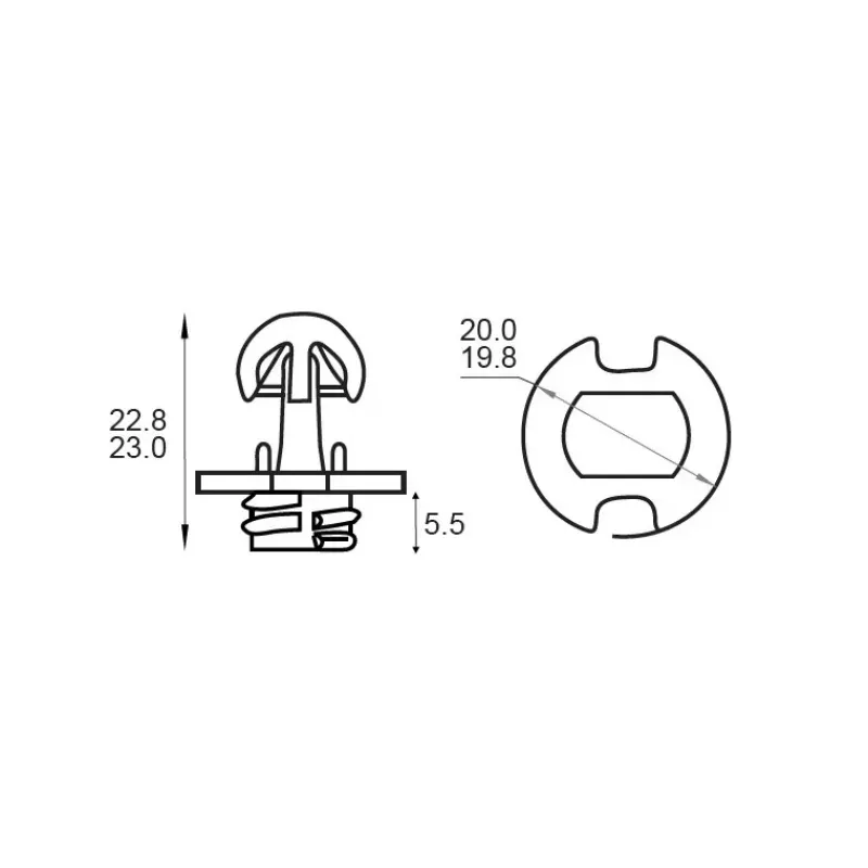 Online Clip mâle PC-M1B | Standard Range Visseries·Boulonnerie En Nylon|Visseries·Divers : Vis Canon, Goupille, Tige Filetée, Goupille, Insert