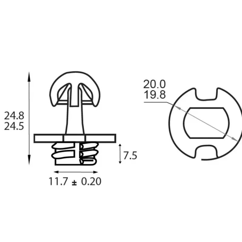 Clip mâle PC-M2H | Standard Range*Fastmount Hot