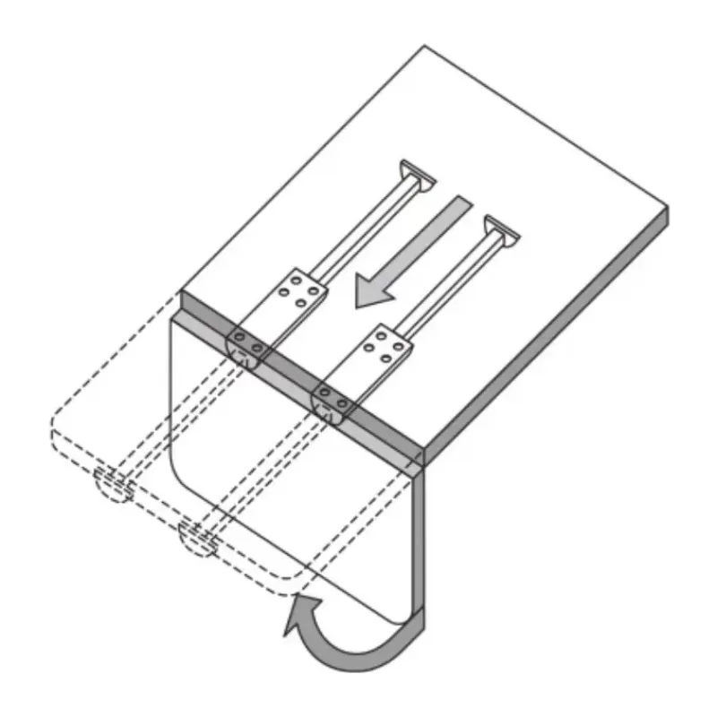 Tirette de table | 250 mm*Fawo